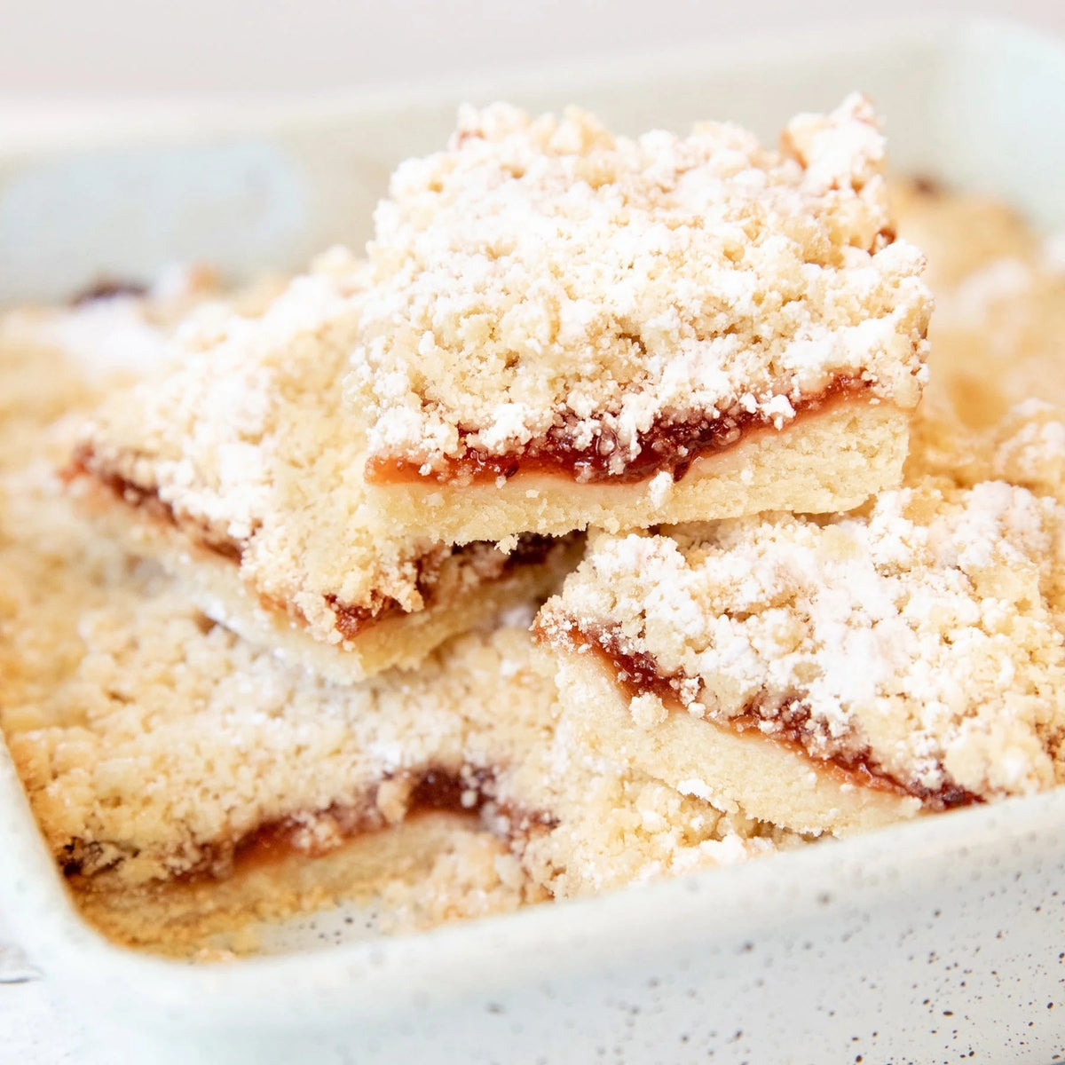 Gooseberry Jam Shortbread Crumb Bars
