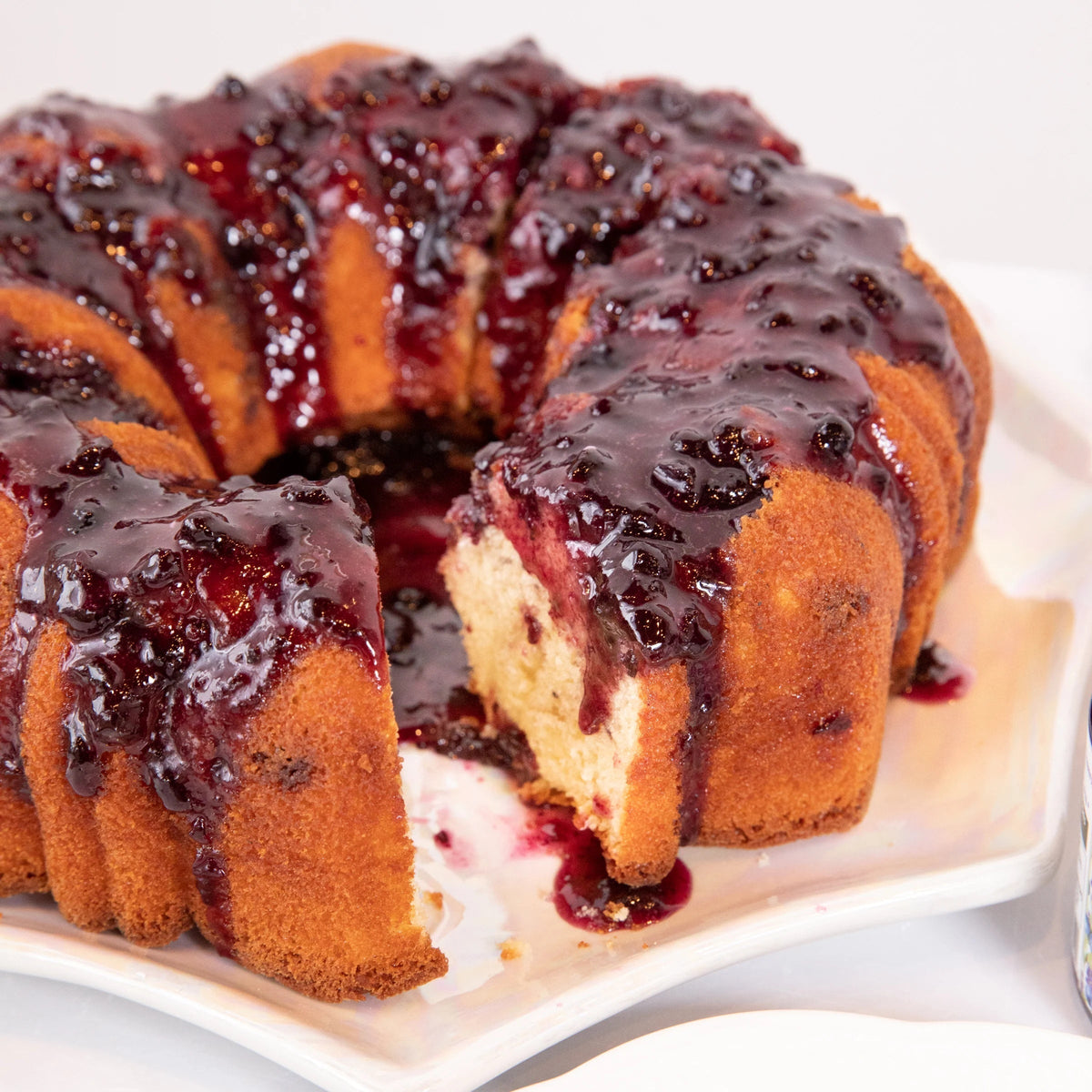 Blueberry Lavender Botanical Bundt Cake