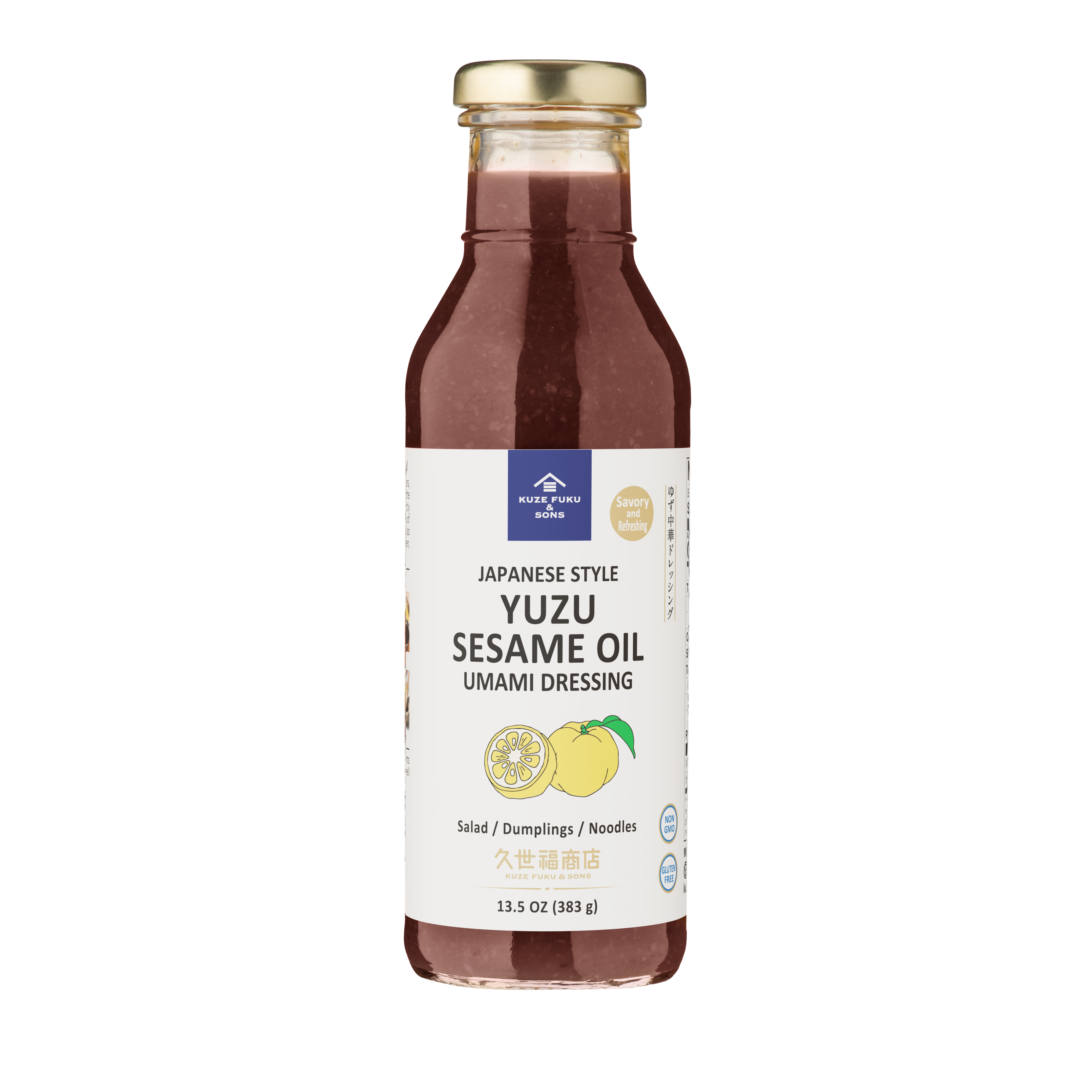 Kuze Fuku & Sons Japanese Style Yuzu Sesame Oil Umami Dressing 13.5 oz (383g)