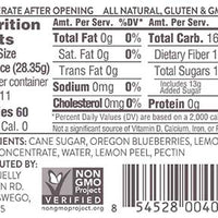 Blueberry Lemon Nutritional Information